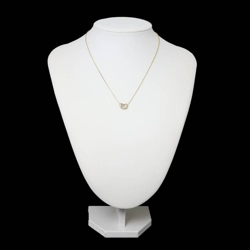 Tiffany & Co. Pavé Diamond Bean Necklace PERETTI 750 18K Gold 3.0g - Picture 7 of 7